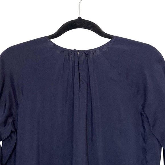 Madewell Blouse Womens XS Eyelet Embroidered Sleeve Shirt Top Silk Blend - Picture 6 of 12